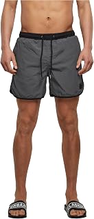 Urban Classics Retro Men Swim Trunks Grey Marengo 100% Nylon
