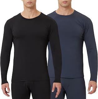 CL convallaria Men Thermal Tops Crew Neck Long Sleeve Base Layers Shirts