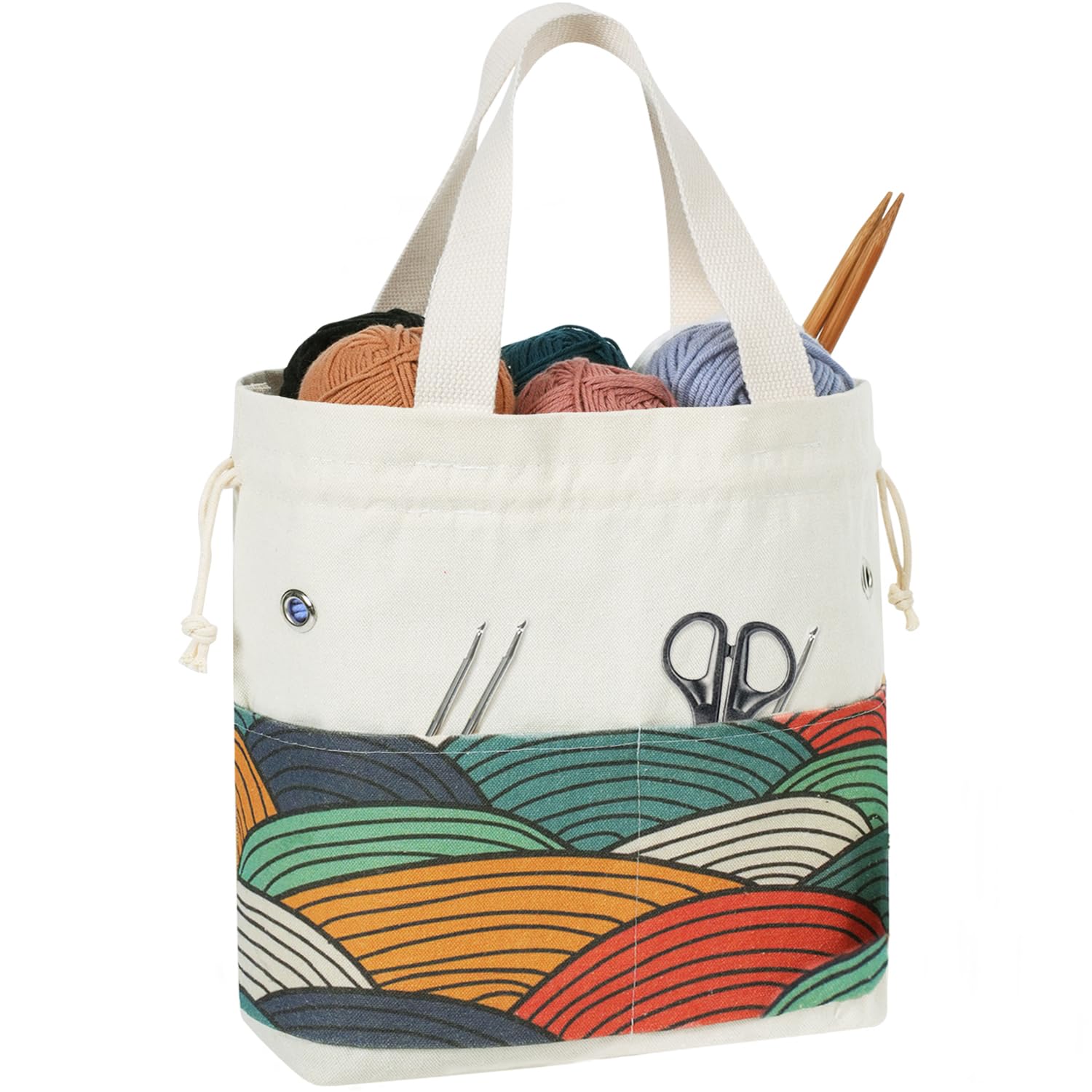 TOGETRUE Yarn Bag, Knitting Crochet Tote Bag, Yarn Storage Bags Organizer, Croch