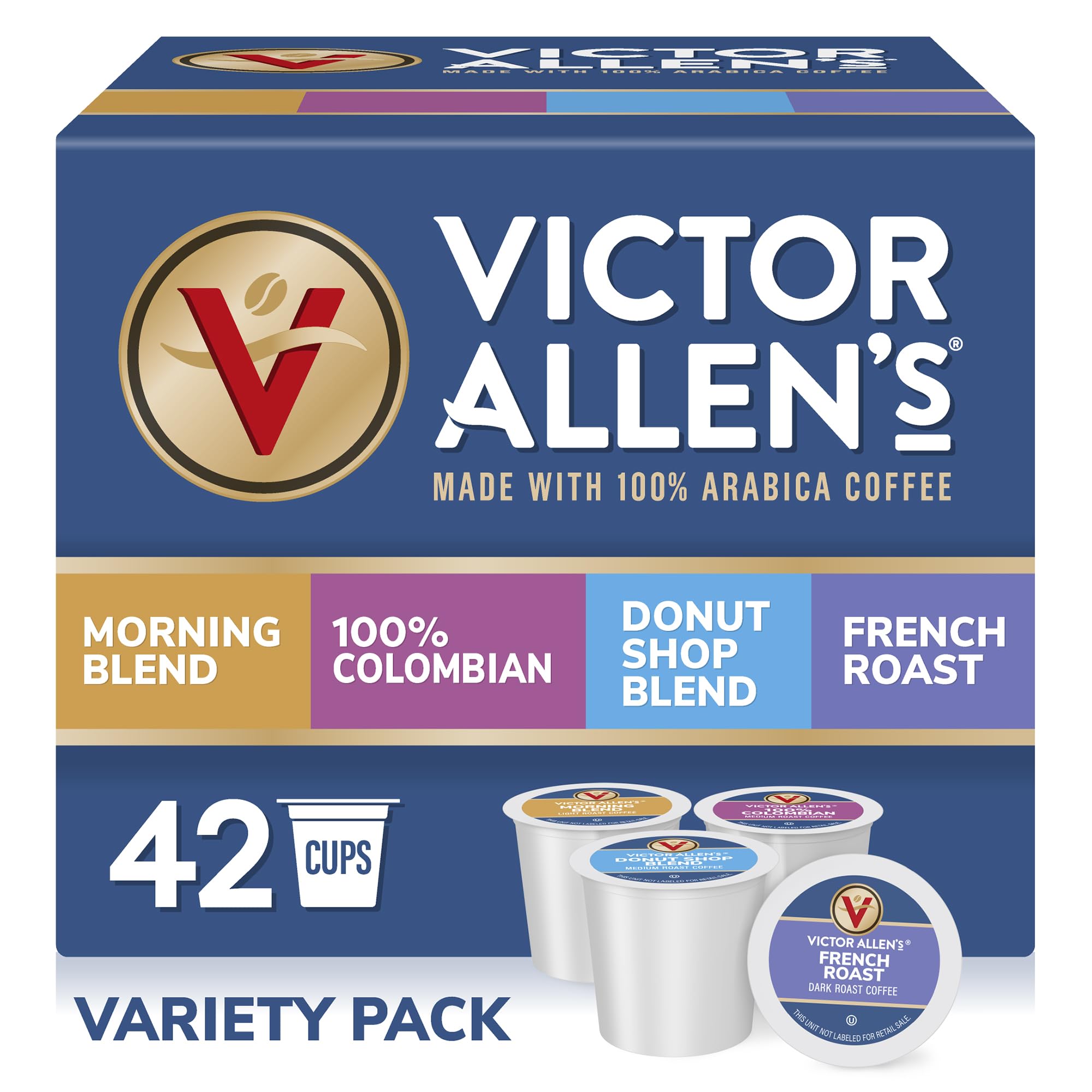 Victor Allen's Coffee Variety Pack (Morning Blend, 100% Colombian, Donut Shop Bl