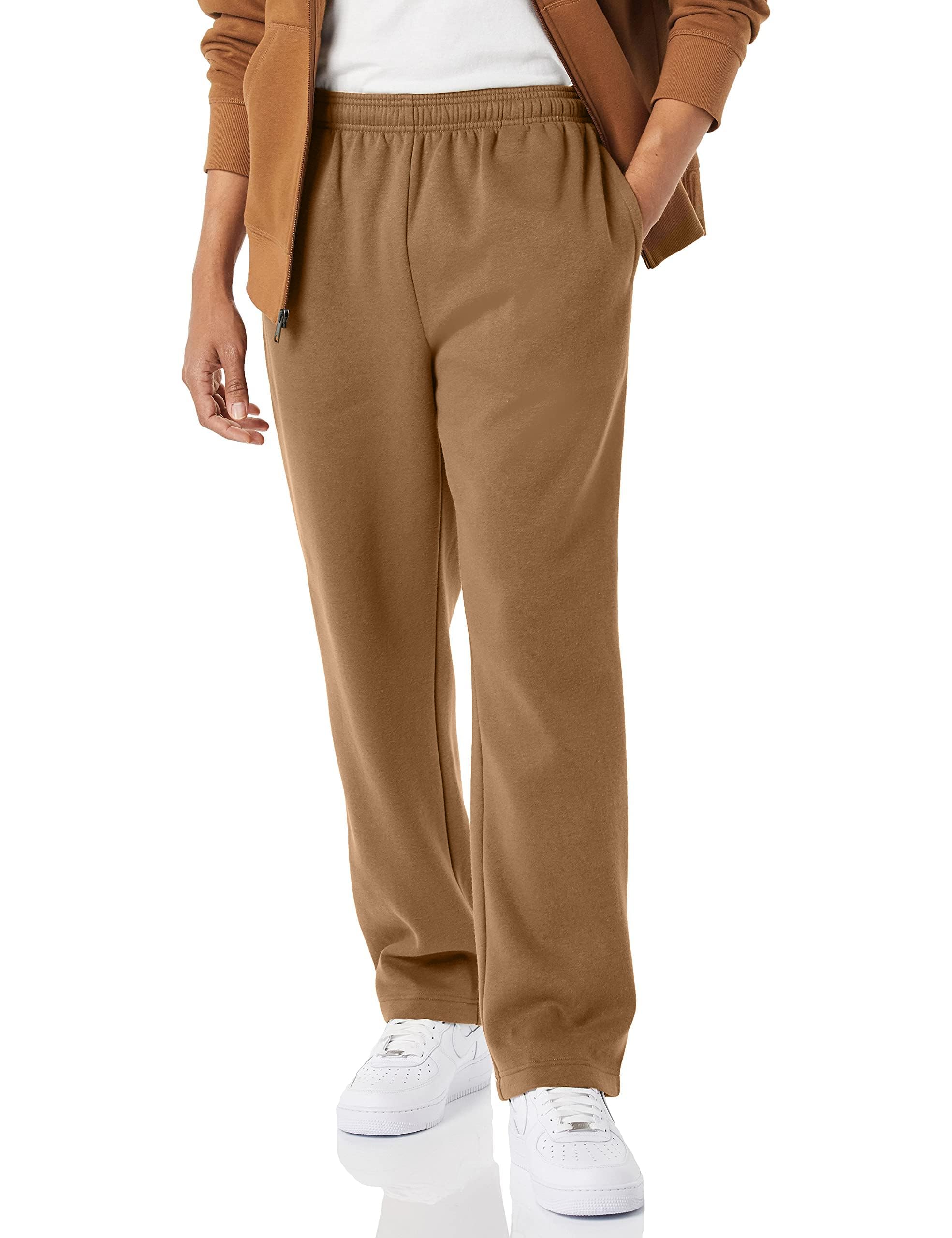 Amazon Essentials Men's Open Bottom Fleece Sweatpants (Available in Big & Specia