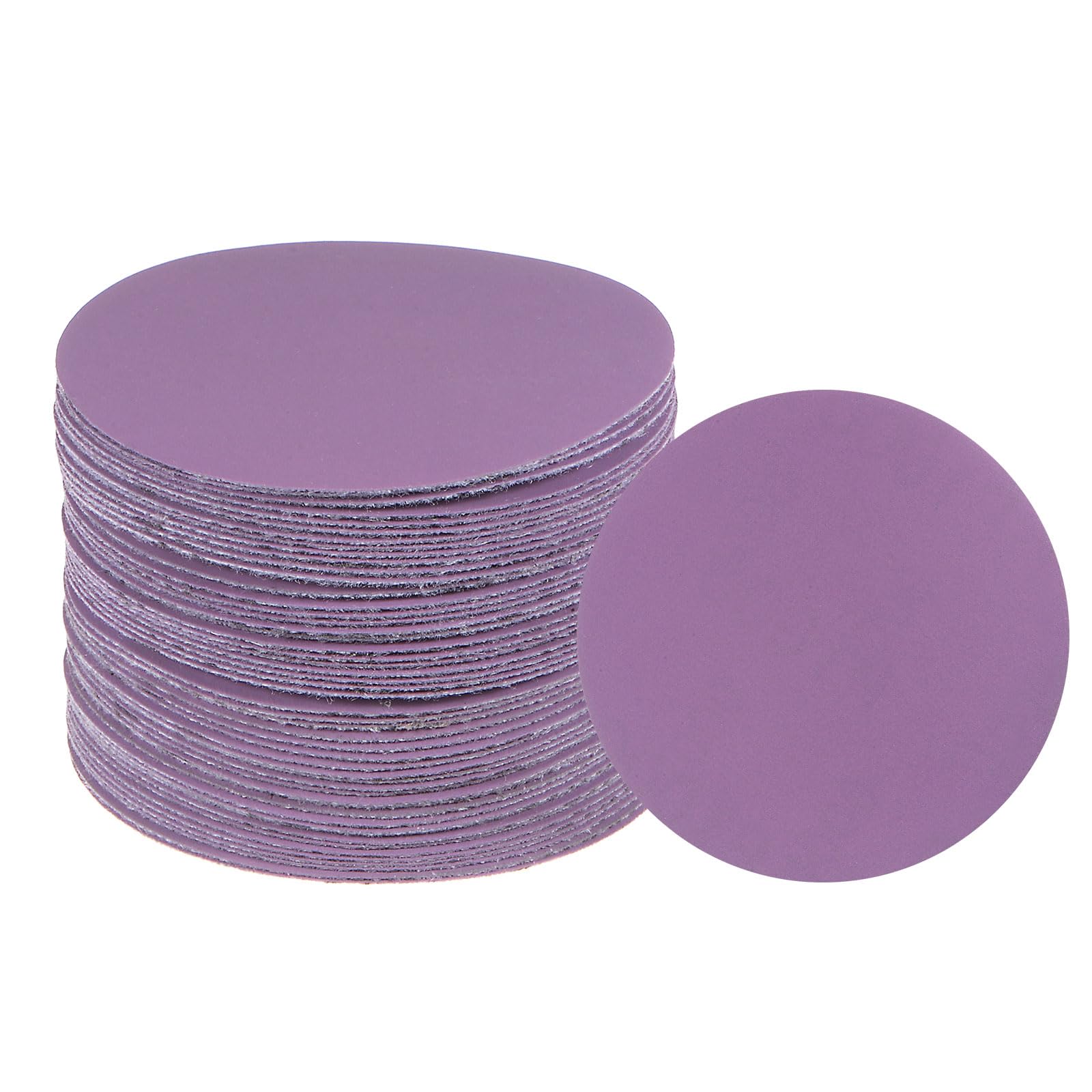 Generic 50 Pcs 3" 1000 Grit Orbital Sanding Discs with Hook and Loop, Aluminum O