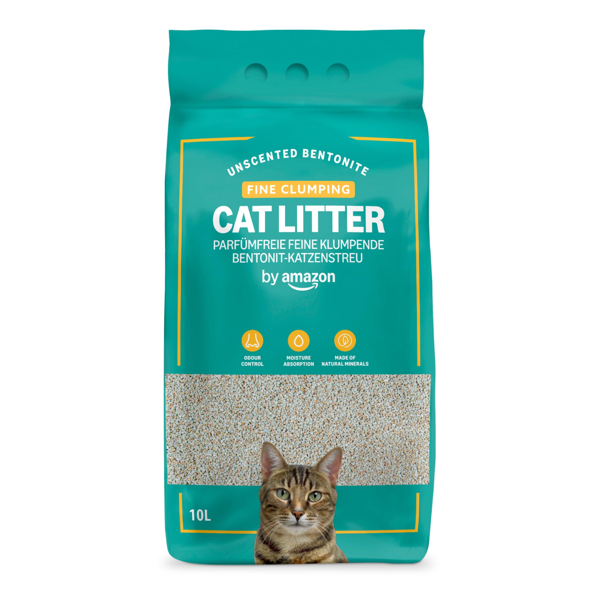 by Amazon Fine Unscented Clumping Cat Litter, 10L (Pack of 1)