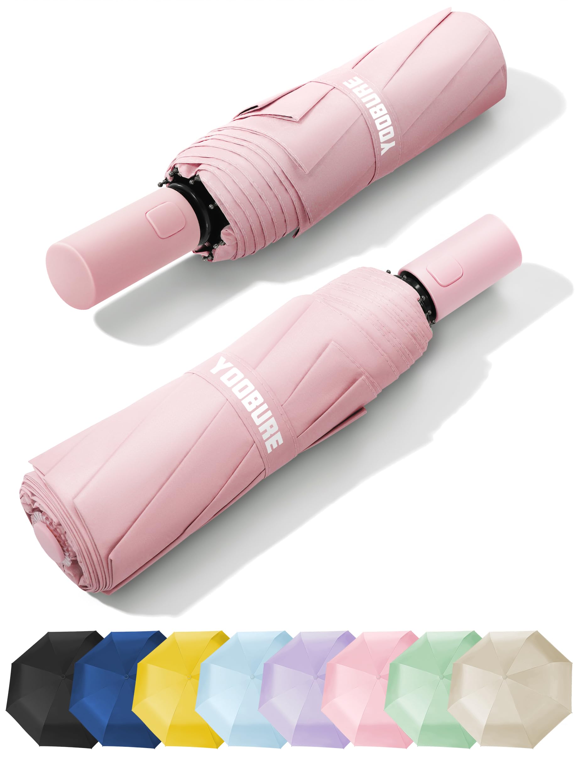 Yoobure Travel Compact Umbrellas for Rain, UV Umbrella for Sun Protection | Smal