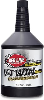 Red Line 42804 Full Synthetic Gear Oil, V-Twin Transmission Oil with Shockproof - 1 Quart