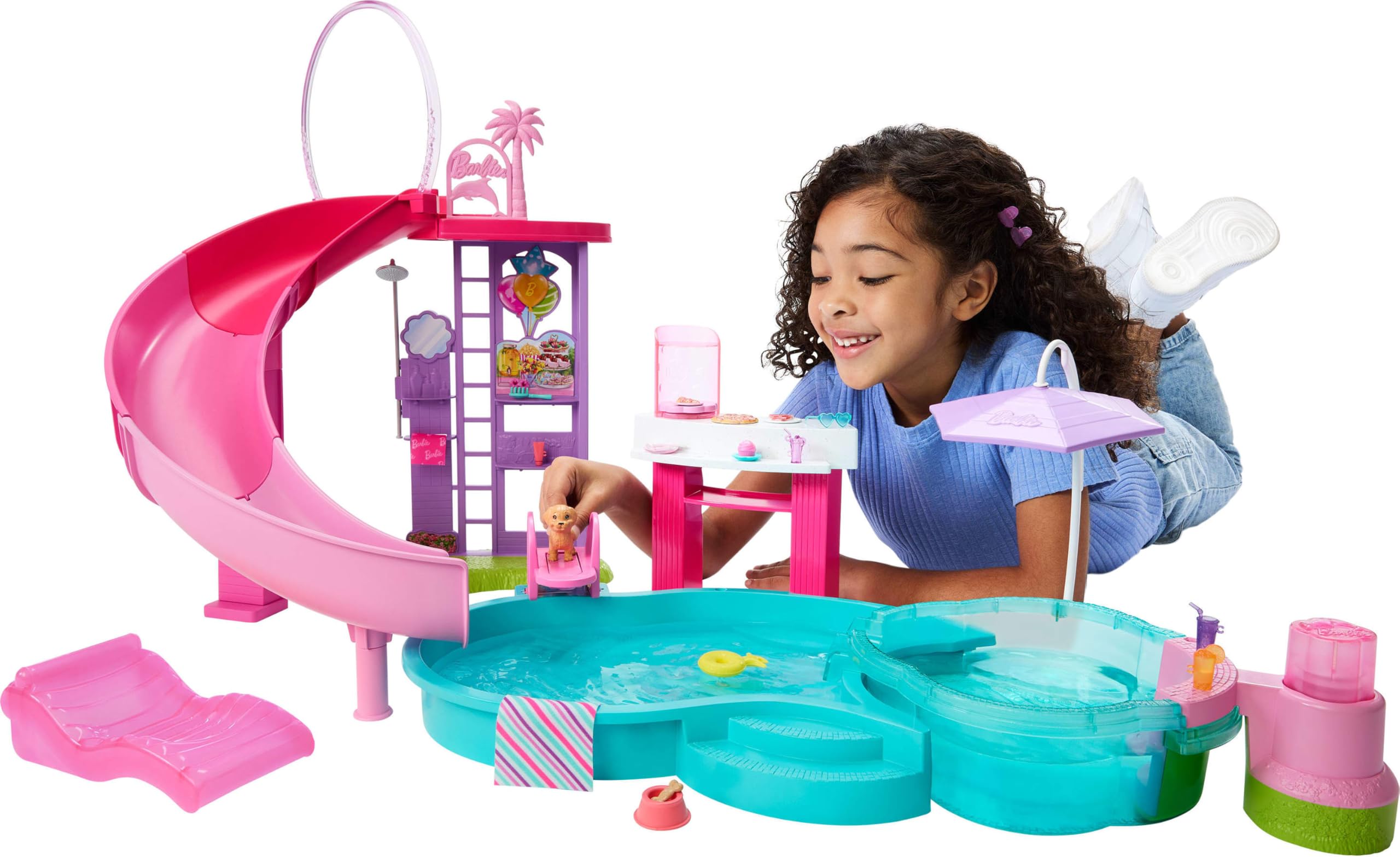 Barbie Dream Pool Playset and Themed Accessories | Pool with 6 Play Areas Includ