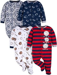 Gerber Baby Boys 4-Pack Sleep 'N Play Footie
