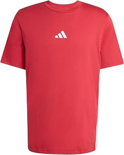 Adidas Men's Essential Three Stripes Single Jersey Tee