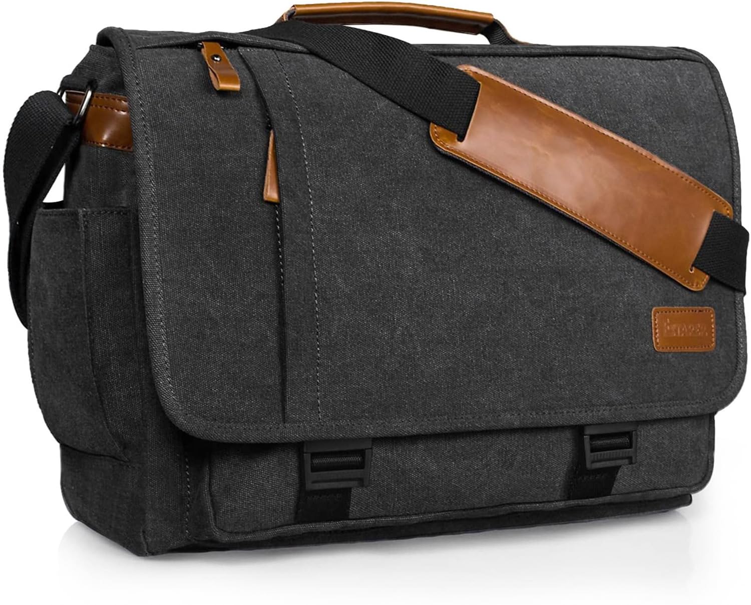 ESTARER Messenger Bag 17-17.3 Inch, Men's Computer Satchel Water-resistant Canva