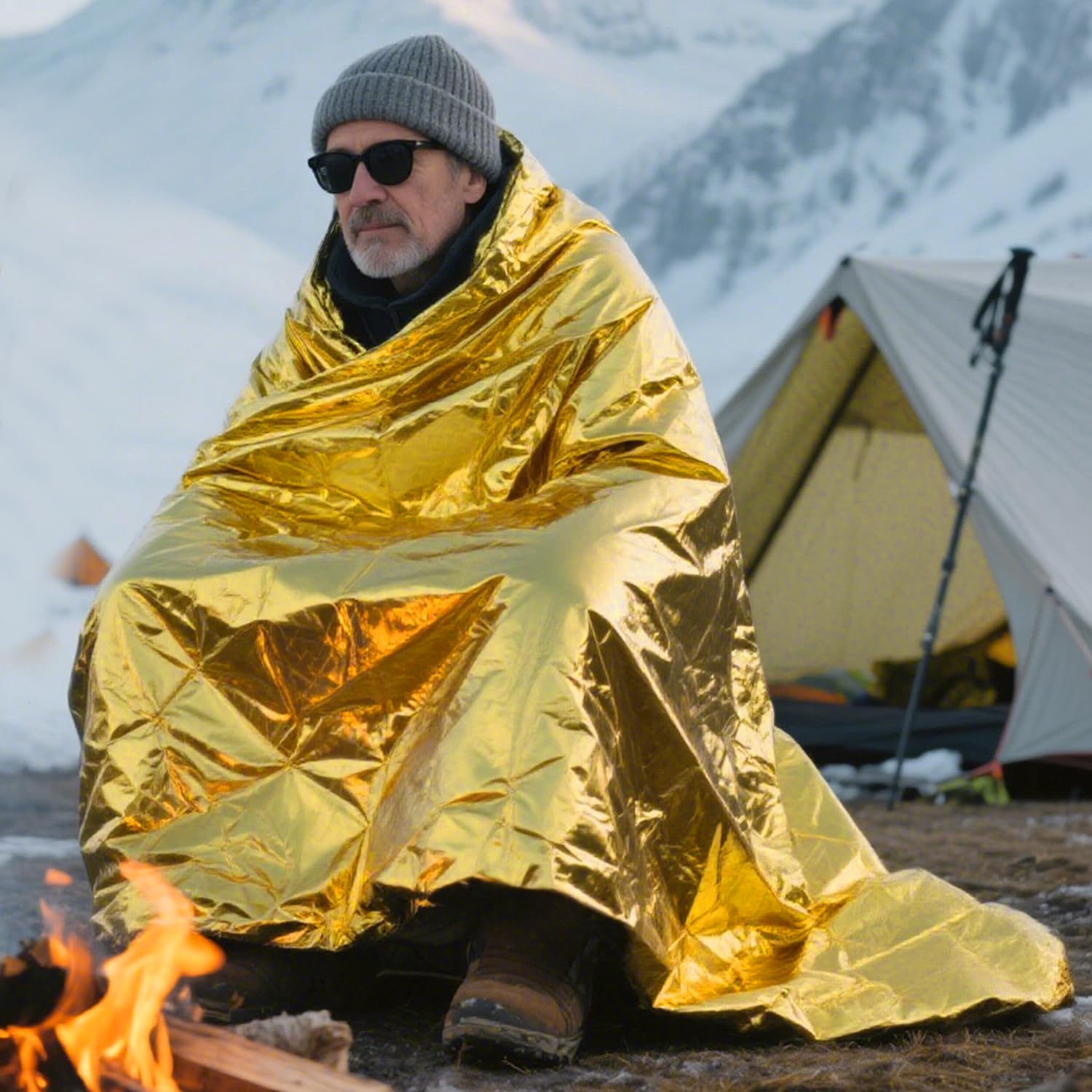 Emergency Thermal Blanket 150x200cm Portable Mylar Survival Camping Hiking Marat