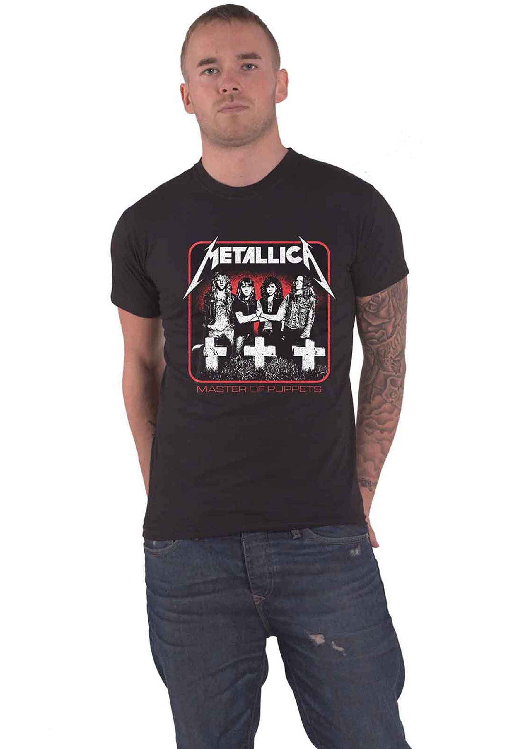 Metallica 'Vintage Master of Puppets Photo' (Black) T-Shirt