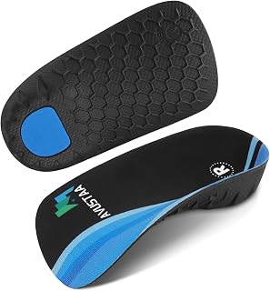 3/4 High Arch Support Insoles for Flat Feet Plantar Fasciitis, Men Women