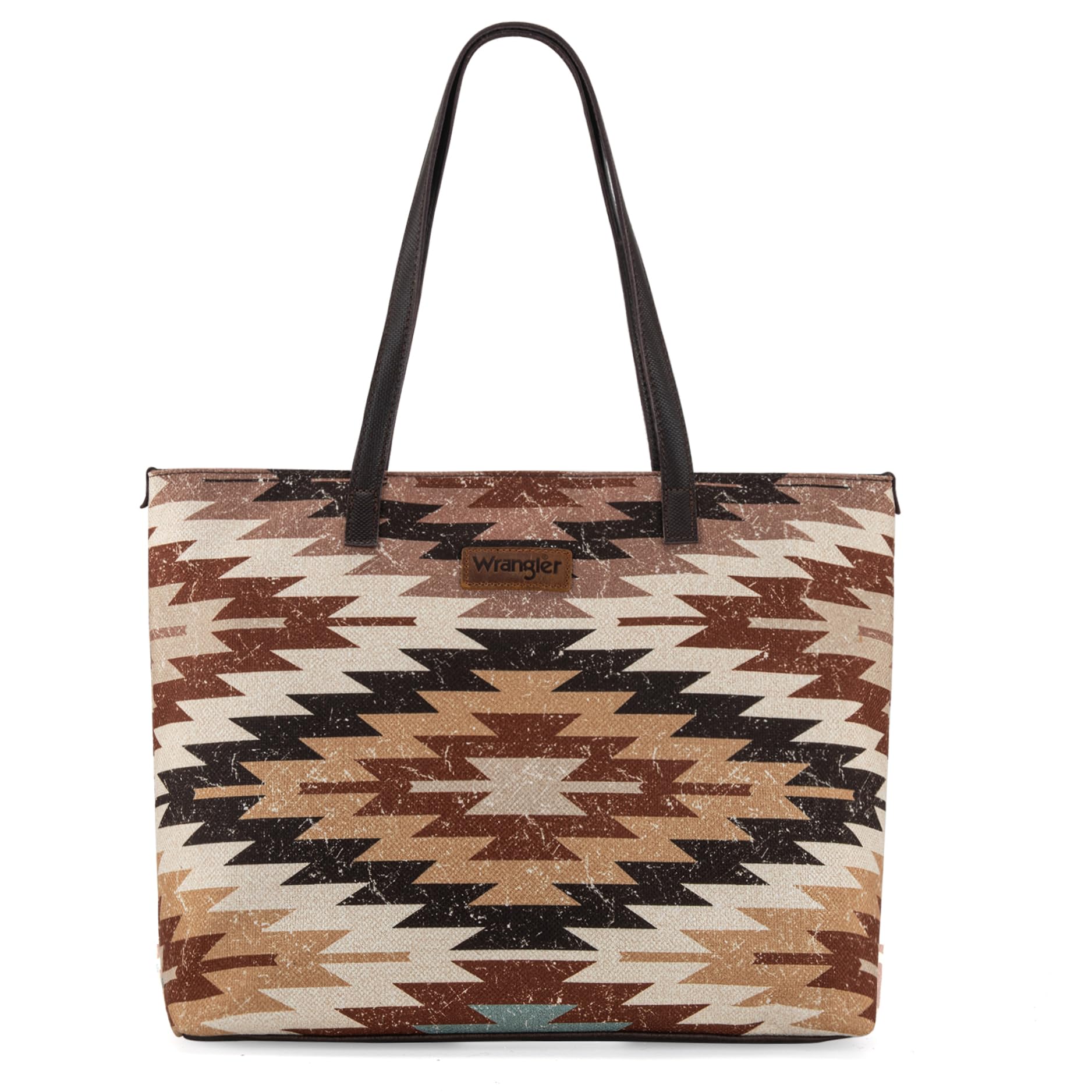 Wrangler Tote Bag for Women Canvas Shoulder Handbag Aztec Purse