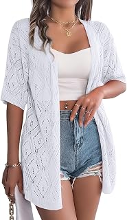 QegarTop Cardigan all'uncinetto Maglioni da donna 2025 alla moda estivo copricostume leggero e morbido kimono da spiaggia abiti da vacanza
