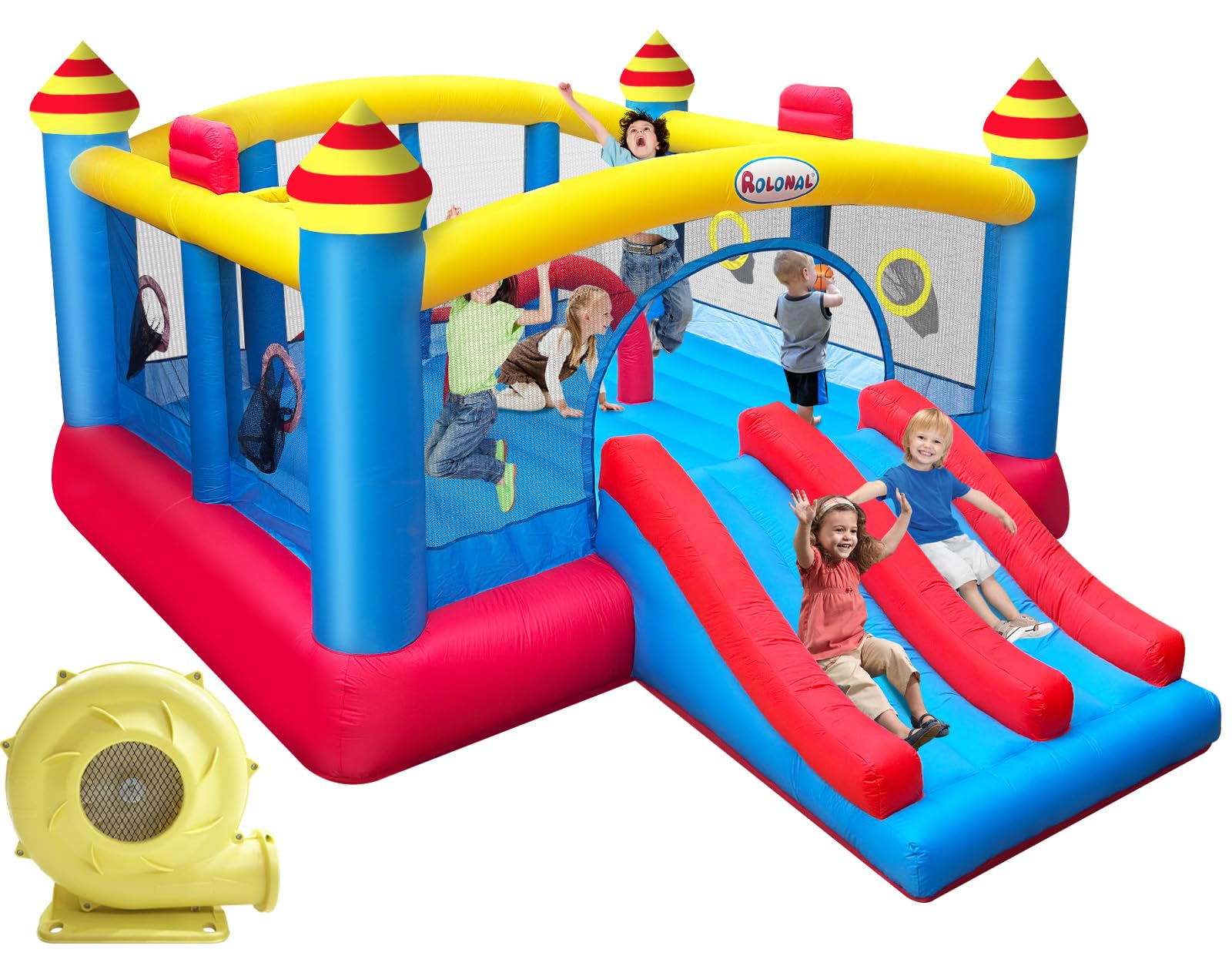 Big Inflatable Bounce House, Jumping Bouncy Castle for Kids,18.7ft x 13ft, Outdo