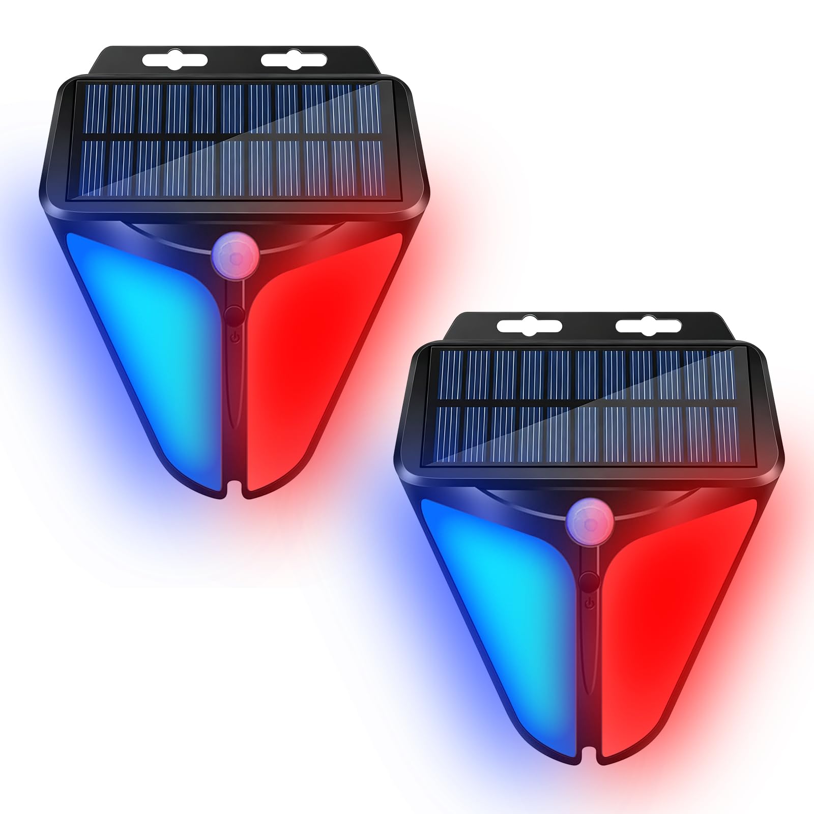 Aolyty Solar Motion Sensor Alarm Light with Siren, 4 Modes, 2 Pack | IP65 Waterp
