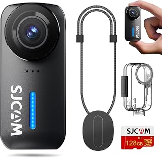 SJCAM C110Plus 128GB,4K POV Magnetic Action Camera,170° FOV Video,6-Axis Stabilization,Werable Body Camera, 30M Waterproof,for Travel,Skiing,Cycling,Built-in Mic for Vlogging,Helmet Mounte