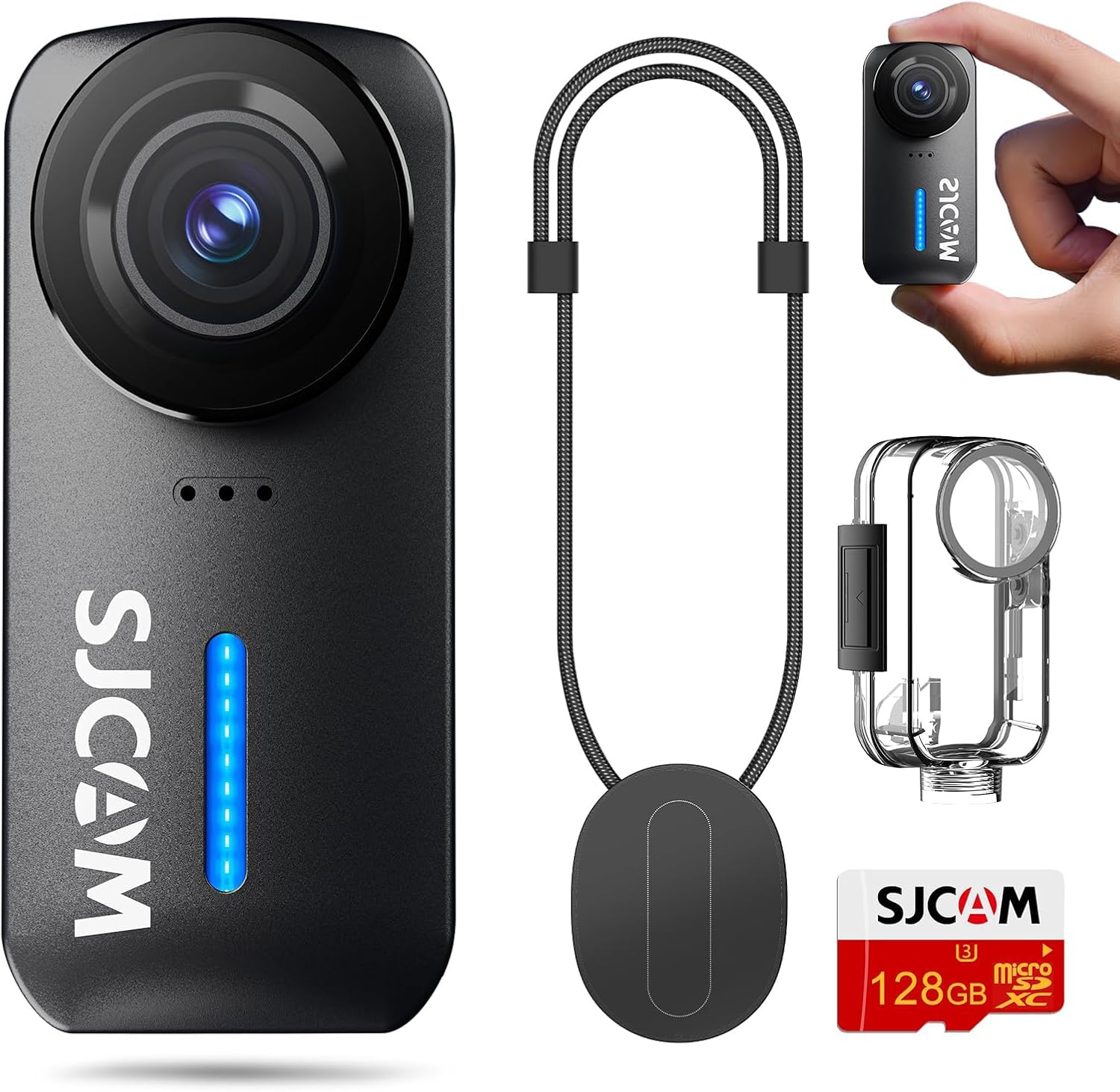 SJCAM C110Plus 128GB,4K POV Magnetic Action Camera,170° FOV Video,6-Axis Stabili