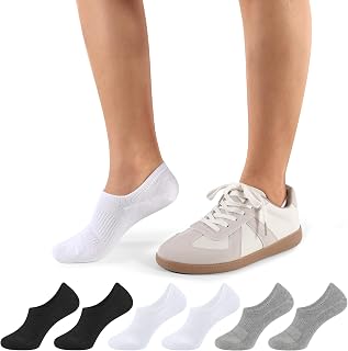 CLOSEMATE Womens No Show Trainer Ankle Socks 6P