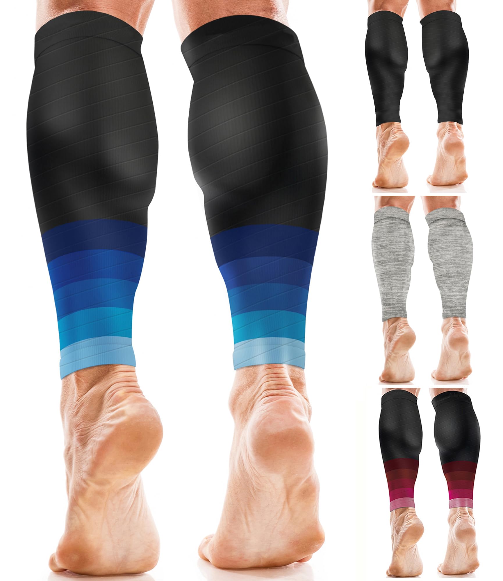 Calf Support Pair with Compression for Women, Men, Running, Sports