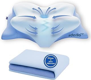 Derila ERGO Memory Foam Pillow Plus Extra Cooling Pillowcase