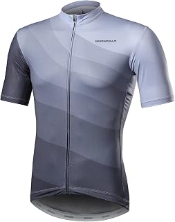 BERGRISAR Cycling Jersey Mens Short Sleeve MTB Bike Shirts Cycling Tops with 3+1 Pockets
