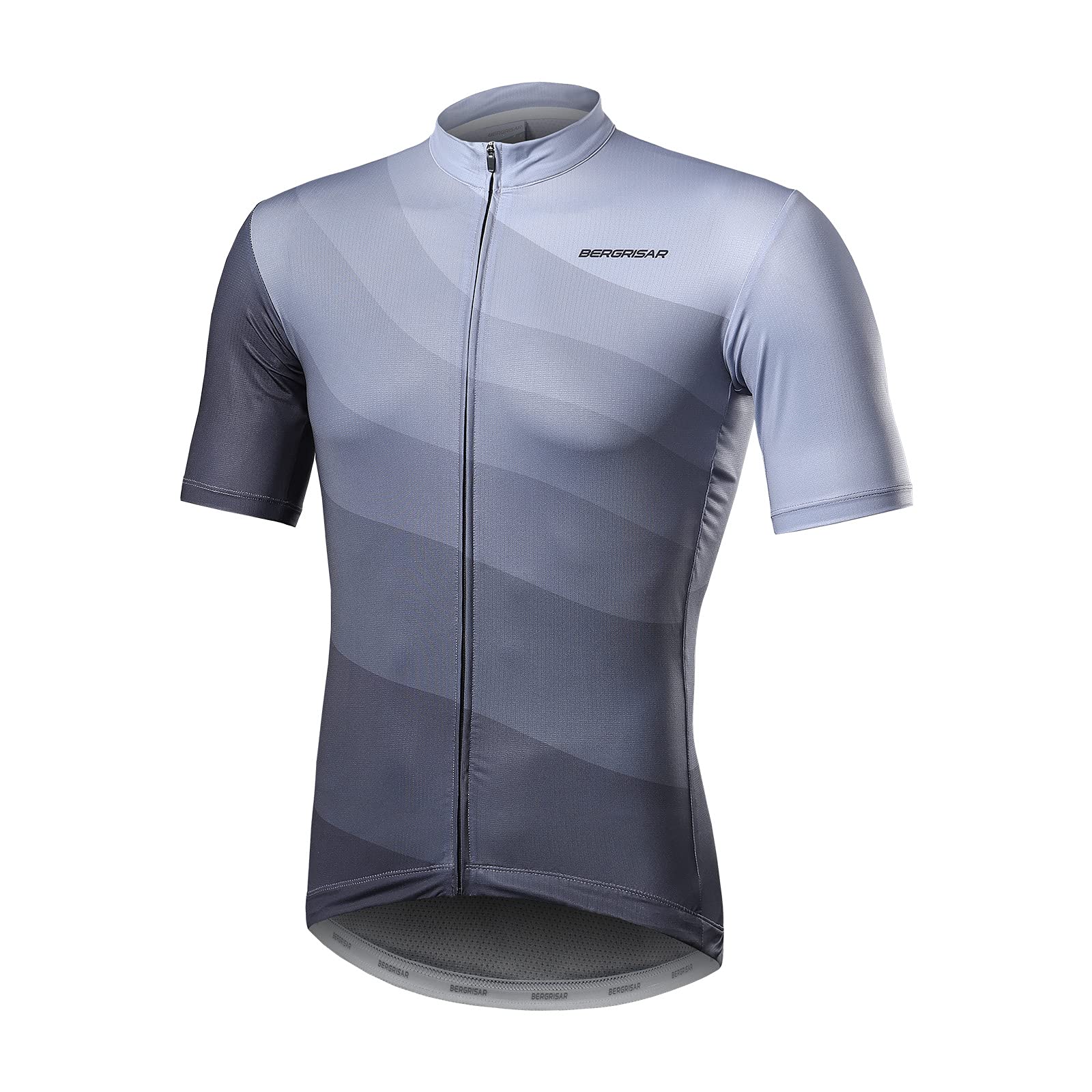 BERGRISAR Cycling Jersey Mens Short Sleeve MTB Bike Shirts Cycling Tops with 3+1