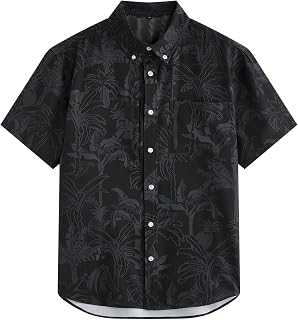 maamgic Camisa de manga corta con botones UPF 50+ para hombre, para verano, playa