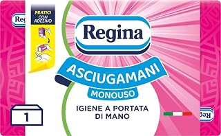 Regina Disposable Towels - Pack of 100 Services, Practical and Hygienic Disposable Towels, 100% FSC Cellulose, Biodegradable, Dispenser Pack | Asciugamani Usa e Getta Pratici ed Igienici, 100% Cellulosa FSC, Biodegradabili, Confezione Dispenser