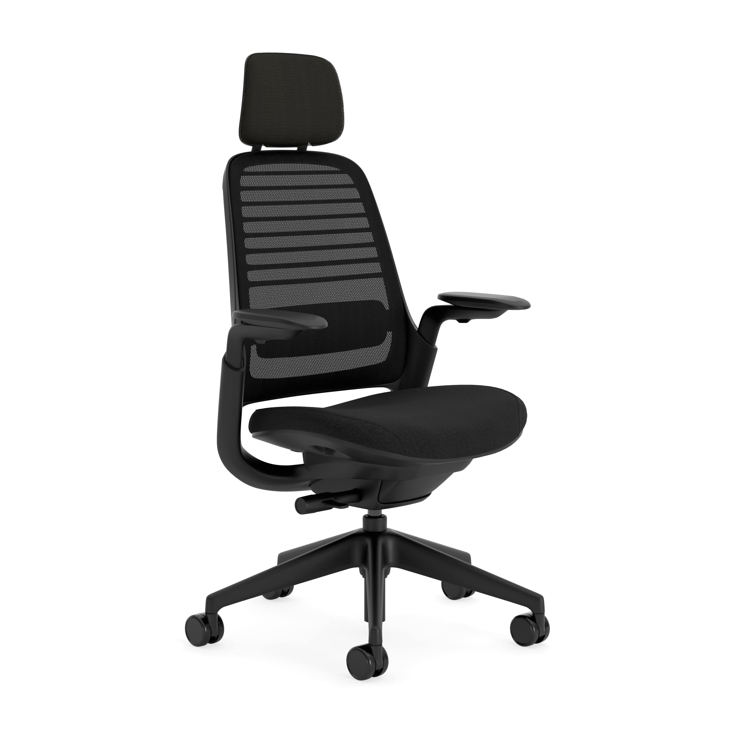 Steelcase Ergonomic Office Chair: Series 1 with Headrest Onyx