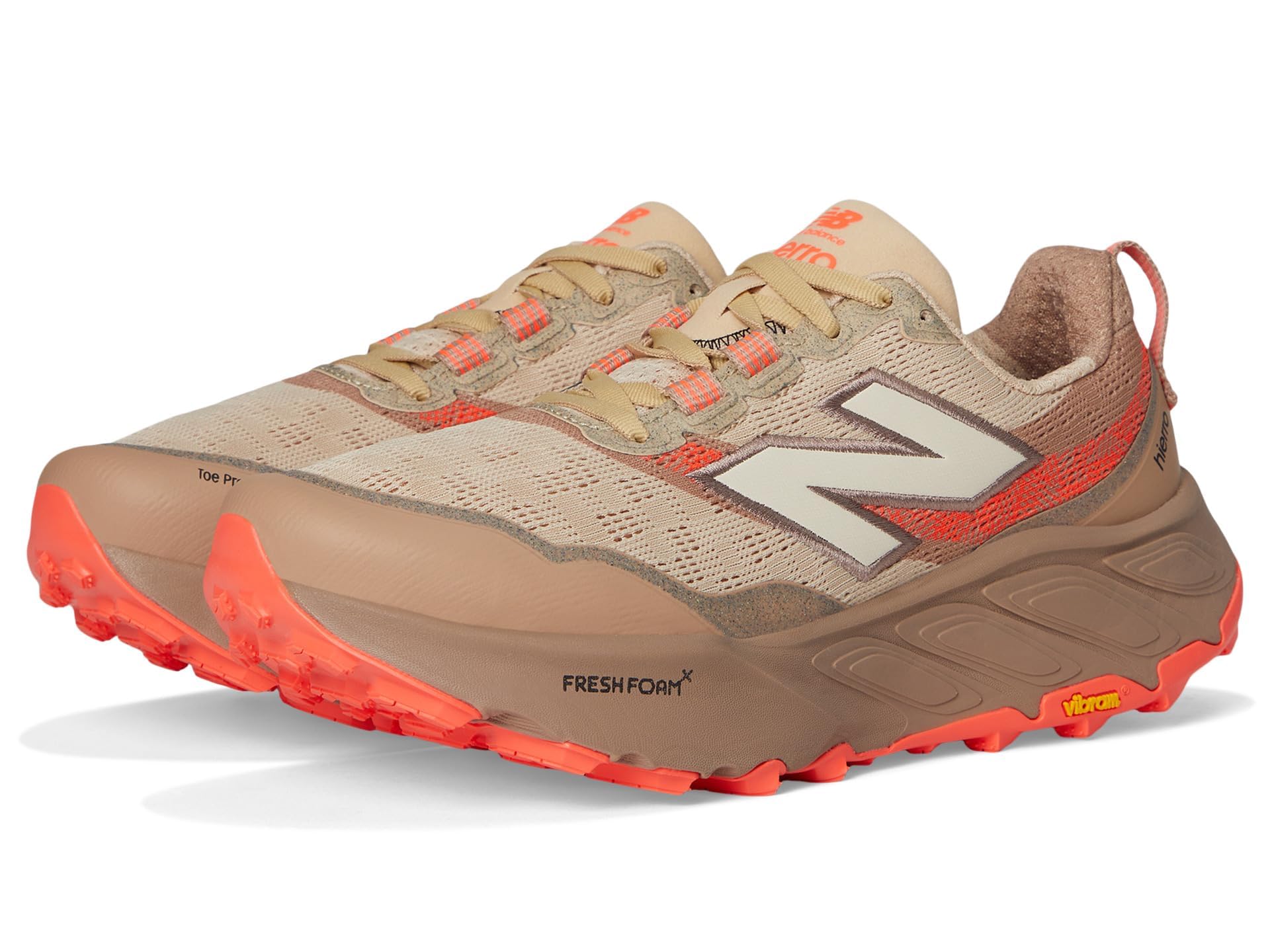 New Balance Men's Hierro V7 Trail Shoe, Urgent Red Flat Taupe Desert Clay, 36 EU
