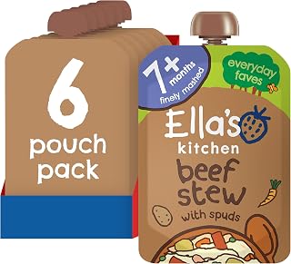 Ella's Kitchen Stage 2 from 7 Months Organic Wonderfully Warming Beef Stew with Spuds 130 g (Pack of 6)