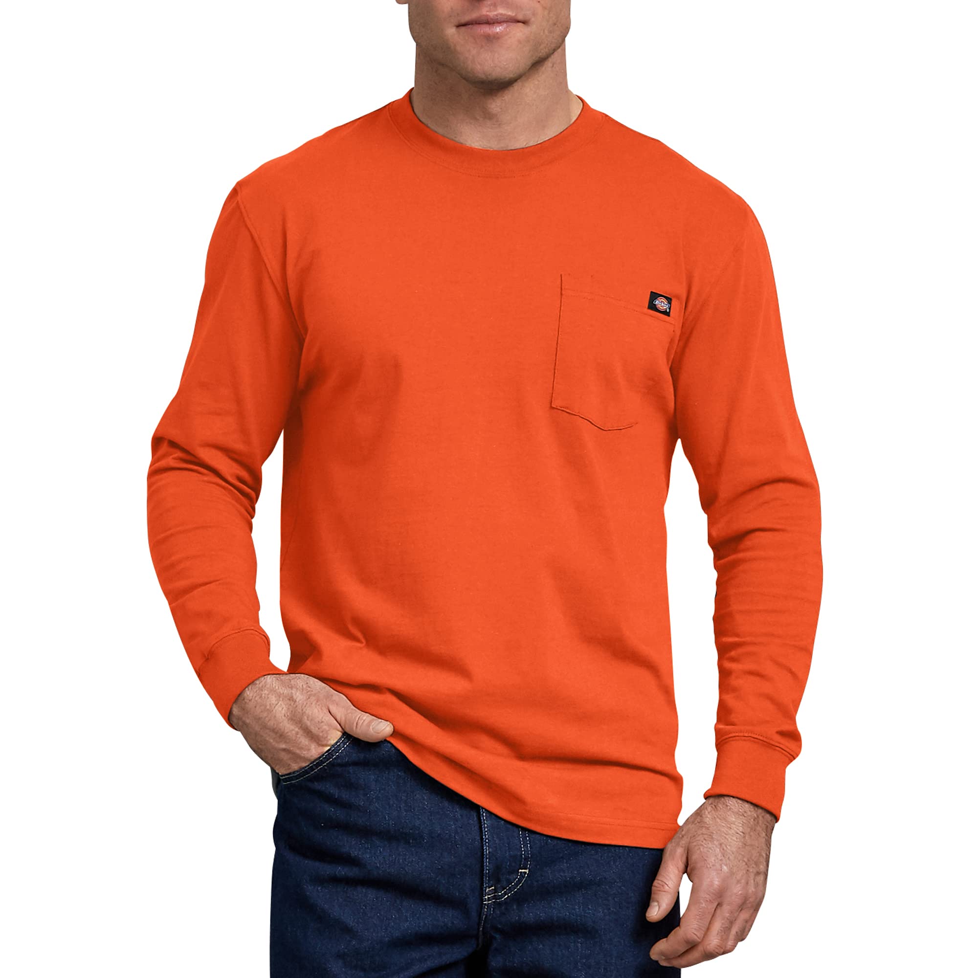 Dickies Long Sleeve Heavyweight Neon Crew Neck Tee Men's T-Shirt