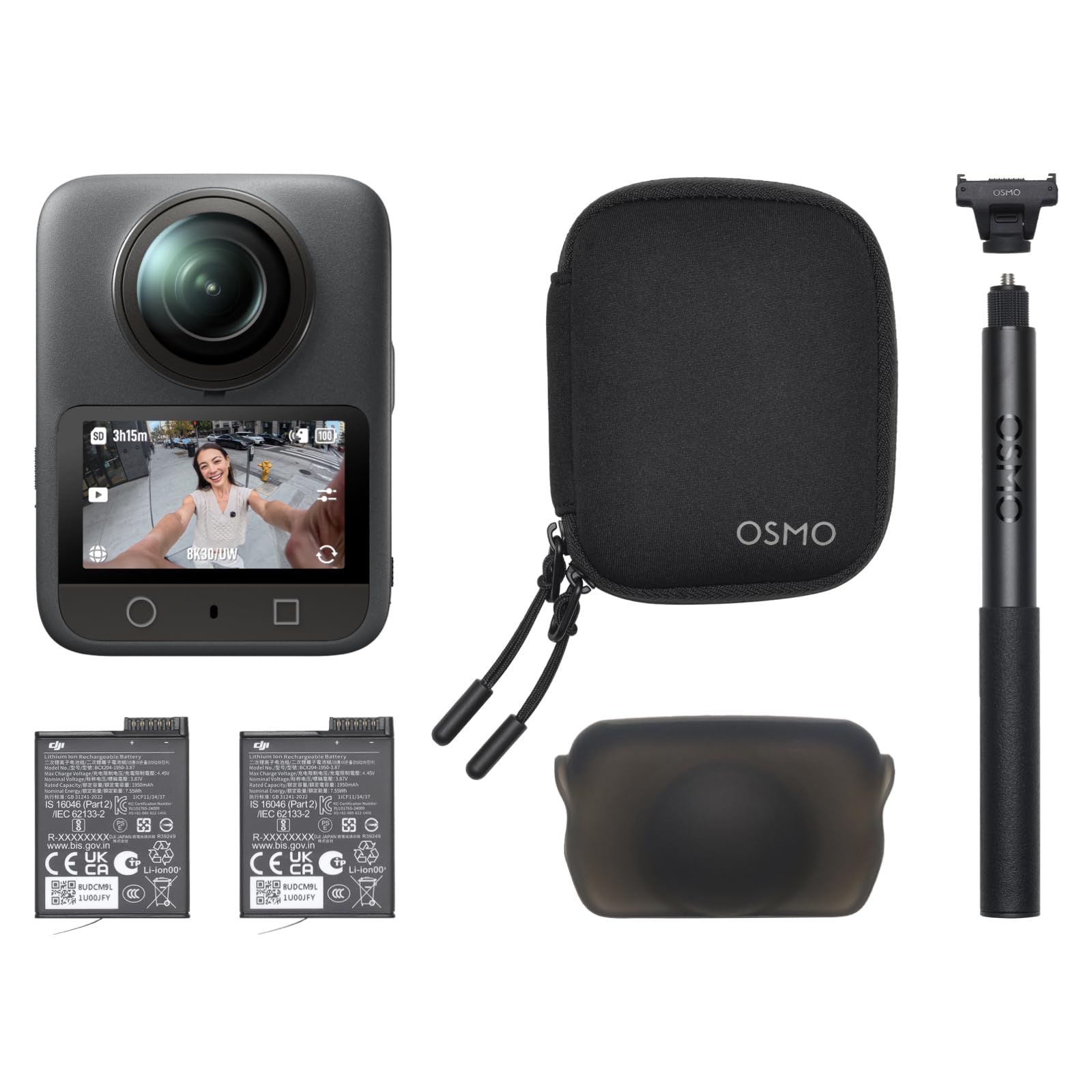 DJI Osmo 360 Essential Combo, 360 Action Camera | 1-Inch 360° Imaging, Native 8K