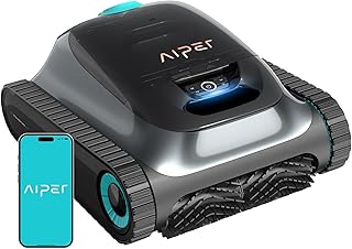 (Renewed) (2026 Upgrade) Aiper Scuba S1 Robotic Pool Cleaner, Wall & Waterline Cleaning, Dual Filtration, Extended 240-Min Battery Life, Smarter Navigation with High-Precision Sensors, App Support