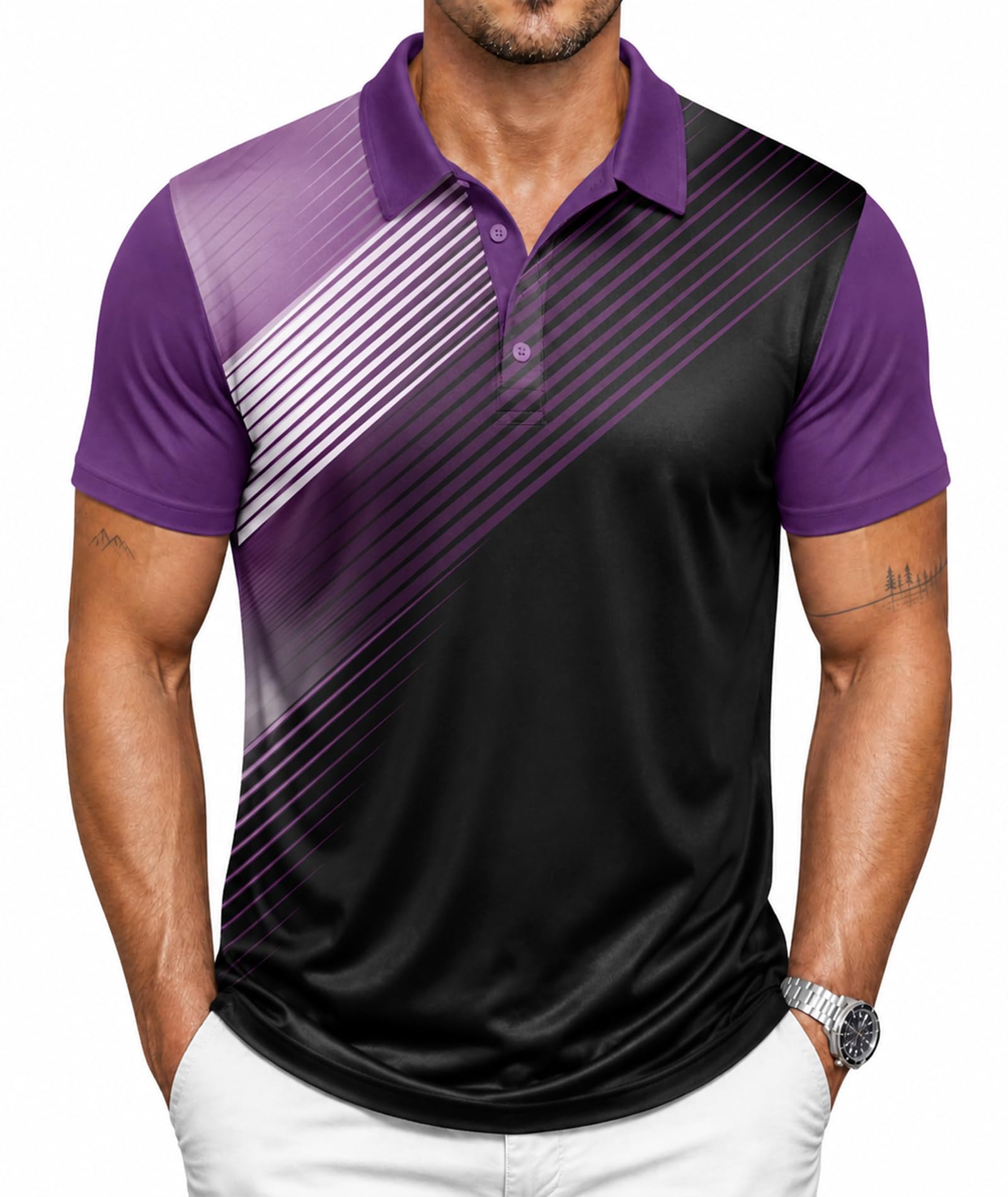 SCODI Mens Golf Polo Shirt Short Sleeve Tactical Tennis Casual T Shirt