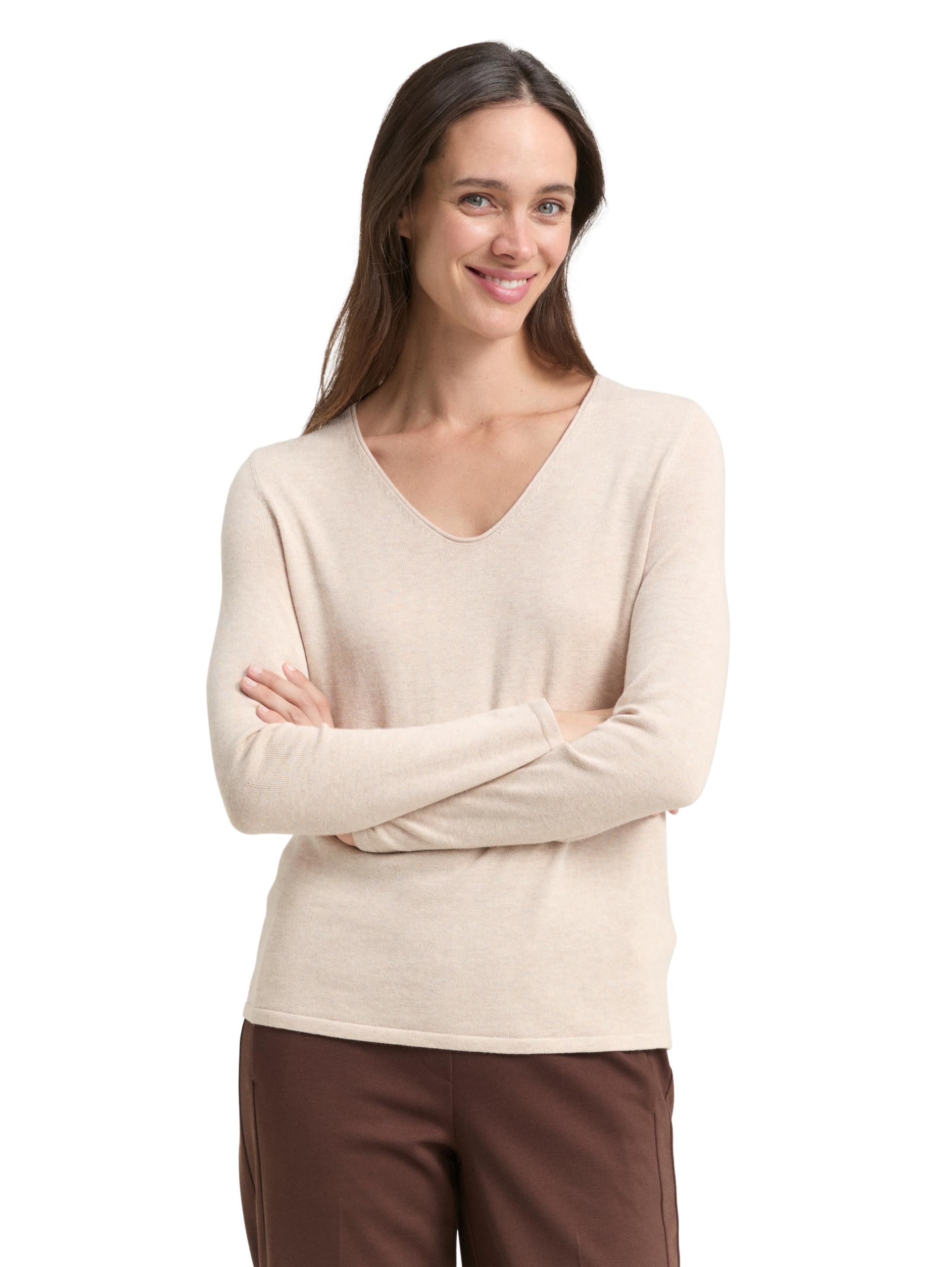 Tom Tailor Women's Basic V-Neck Pullover