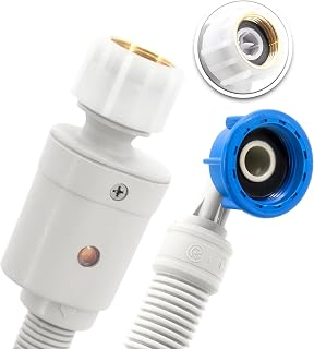 Aquastop Safety Inlet Hose for Washing Machine & Dishwasher 1.5m | Aquastop hose 3/4 inch connection, safety valve, brass thread on AquaStop connection, certified according to VDE and IMQ