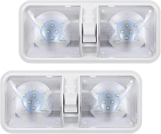 12V RV LED Lights with ON/Off Switch - Neutral 4500K 8W 600LM, Interior Lighting for RV Van Trailer Camper Boat - Pack of 2