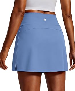 PINSPARK Golf Skirts for Women 16" High Waisted Tennis Skirt with 2 Pockets