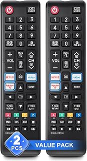 Universal Replacement Remote Control for Samsung Smart TV (Pack of 2) | Compatible with all Samsung Smart TVs | Wide Compatibility | 2-Pack, Replacement Remote Control for Family