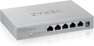 Zyxel 5-Port 2.5G Multi-Gigabit Unmanaged Switch for Home Entertainment or SOHO Network [MG-105]