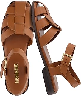 CUSHIONAIRE Benny Women's Fisherman Sandals with Padded Sole and Adjustable Buckle