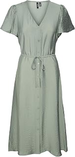 VERO MODA Vmjosie SS Calf Shirt Dress Wvn Ga Keid Donna