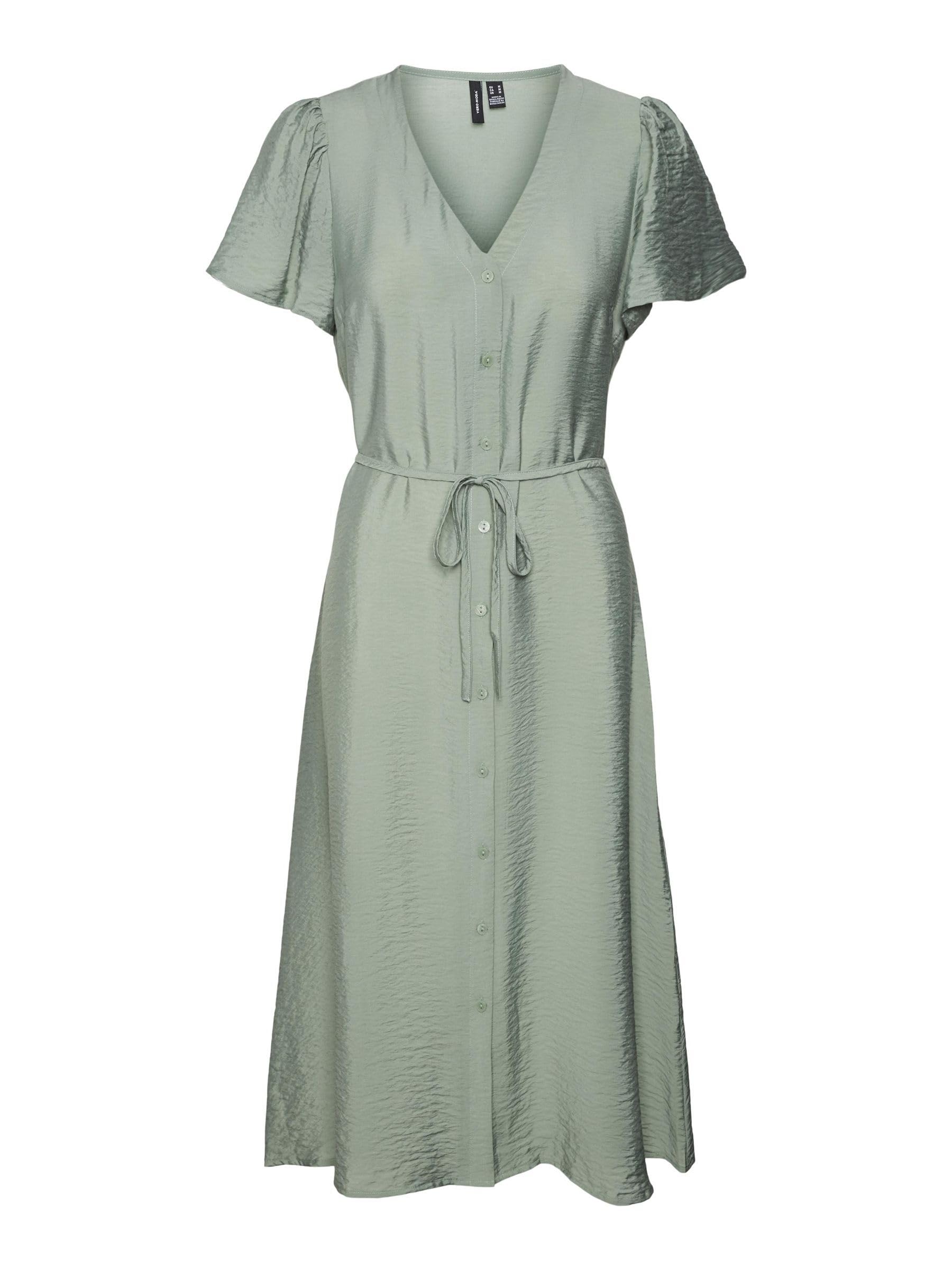 VERO MODA Vmjosie SS Calf Shirt Dress Wvn Ga Keid Donna