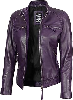 Real Womens Leather Jacket - Cafe Racer Style Leather Jackets for Women