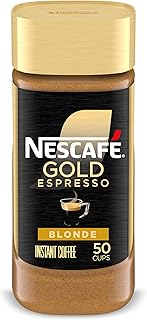 NESCAFÉ Gold Espresso Blonde Instant Coffee, 3.5 oz Jar | Blonde roast instant espresso; single 3.5 oz (100 g) jar