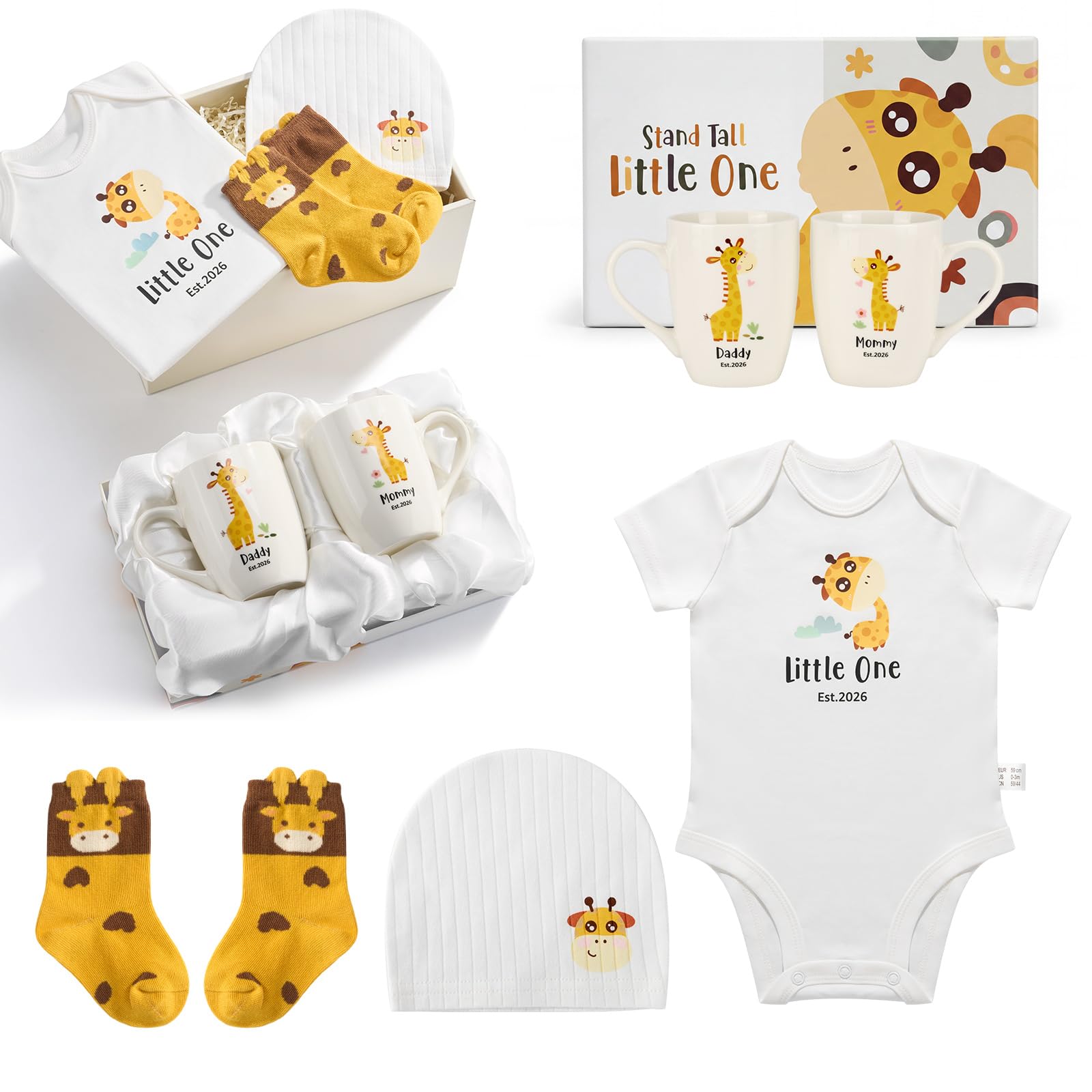 AW BRIDAL Gender Reveal Gifts for Parents to Be 2026, Cute Giraffe Baby Showe Ba