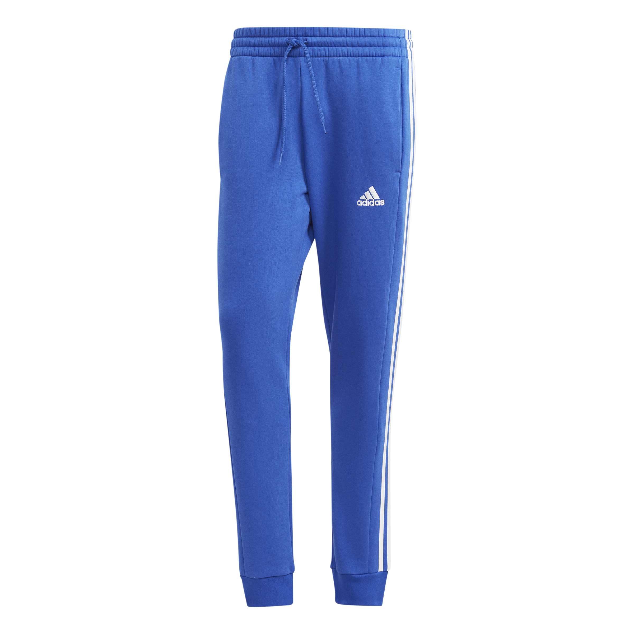 adidas Men's Essentials Fleece Tapered Cuffed 3-Stripes Pants Sweatpants