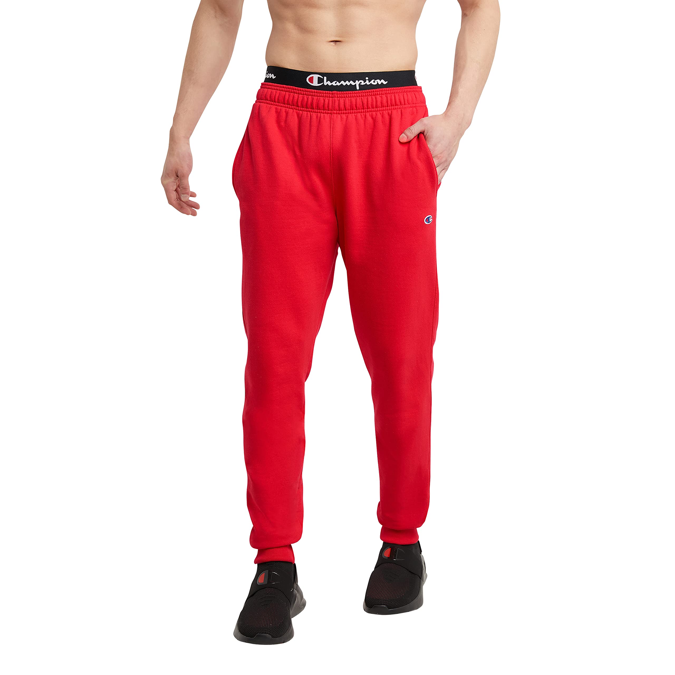 Champion - Fleece Sports Trousers, Cotton Sports Trousers for Men, Patch C, 31-3